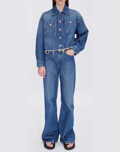 Sainters Jacke aus Bio-Baumwolle Collaboration A.P.C. x Natacha Ramsay Levi indigoblau