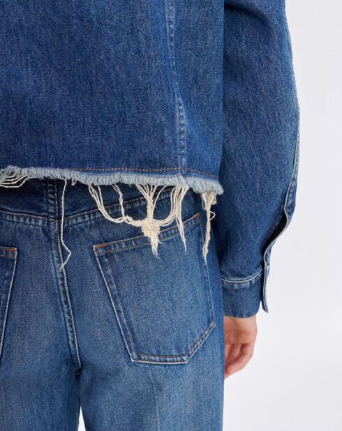 Giacca Sainters in cotone biologico Collaboration A.P.C. x Natacha Ramsay Levi blu indaco
