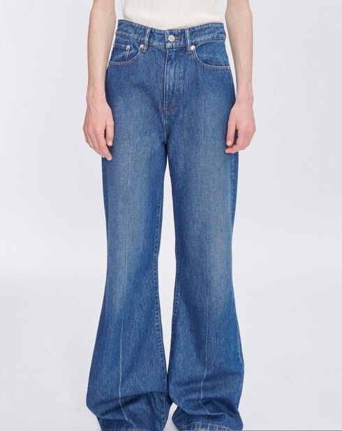 Jean Clinteau Collaboration aus Bio-Baumwolle A.P.C. x Natacha Ramsay Levi Indigoblau