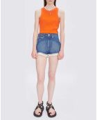 Short Versailles Coton Bio Collaboration A.P.C. x Natacha Ramsay Levi bleu indigo