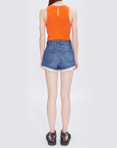 Versailles Short Collaboration aus Bio-Baumwolle A.P.C. x Natacha Ramsay Levi indigoblau