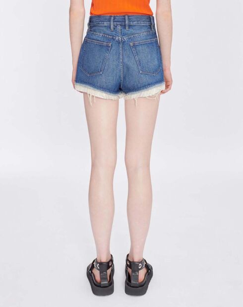 Short Versailles Coton Bio Collaboration A.P.C. x Natacha Ramsay Levi bleu indigo