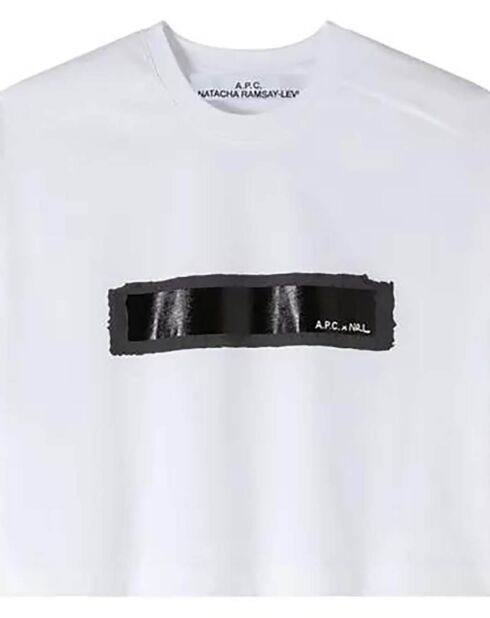 A.P.C. x Natacha Ramsay Levi Collaboration - Sandre Weißes T-Shirt aus Bio-Baumwolle