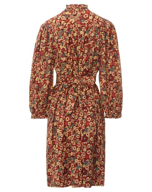 Colline Kleid mit bordeaux/mehrfarbigem Blumendruck