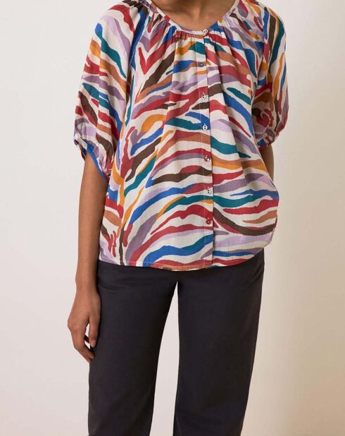Blouse Cool Tigre Coton Bio multicolore