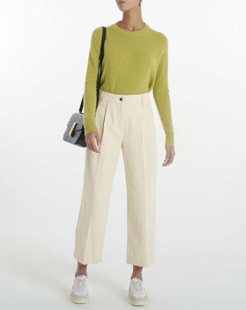 Ecrufarbene Stretchhose Olanda