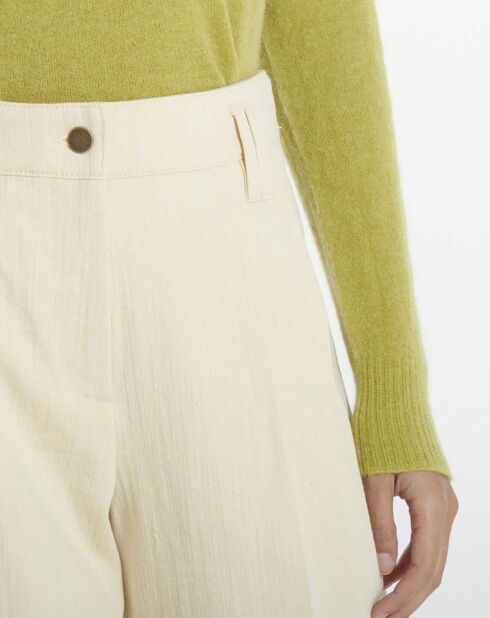 Ecrufarbene Stretchhose Olanda