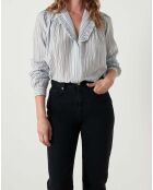 Blouse Coucou Stripy Coton Bio bleu ciel