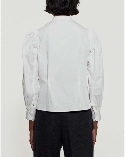 Big Diane Cremefarbene Bluse aus Baumwollpopeline