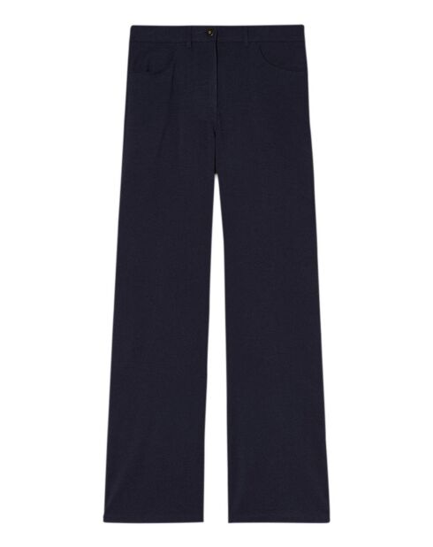 Marineblaue Urbanhose aus Schurwolle