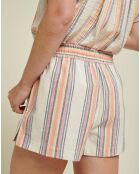 Short Jordi Rayures blanc