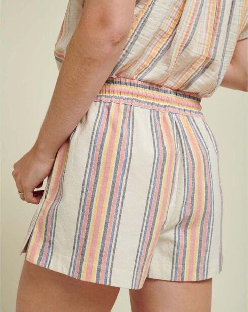 Weiße gestreifte Shorts von Jordi