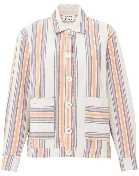 Veste Uomo Rayures blanche