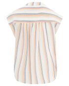 Blouse Armini Double Gaze de Coton Rayures blanc/beige