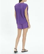 Blouse Armini Double Gaze de Coton violette