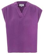 Blouse Armini Double Gaze de Coton violette