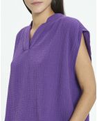 Blouse Armini Double Gaze de Coton violette