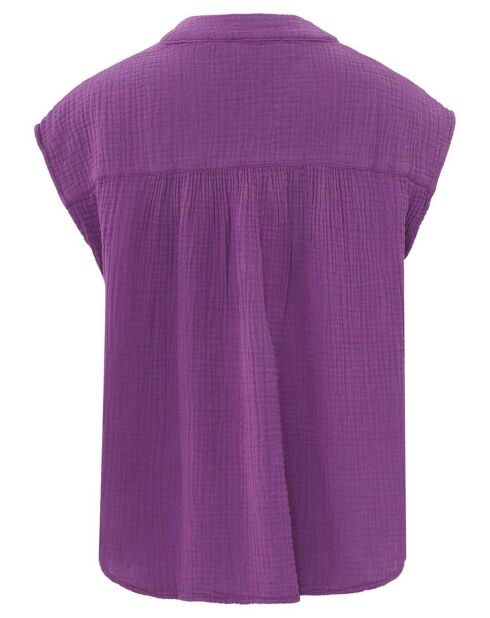 Armini Baumwollbluse mit Doppelgaze, lila