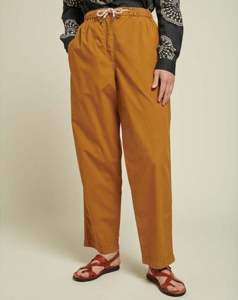 Pantalon Rony Popeline Craquante caramel