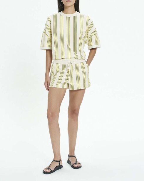 Gelbe gestreifte Shorts von Jordy
