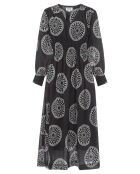 Robe Miranda Crêpe de Coton Imprimée noire