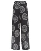 Pantalon Rim Crêpe de Coton Imprimé noir