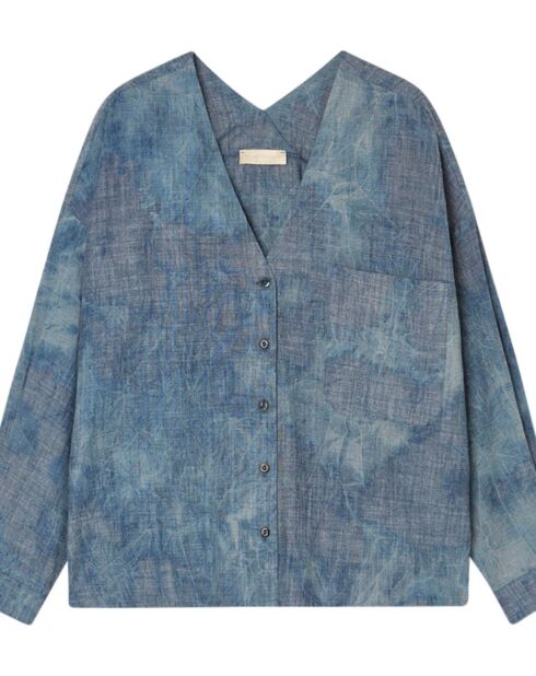 Chemise Tiara Tie and Dye Light Chambray bleue