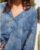 Chemise Tiara Tie and Dye Light Chambray bleue