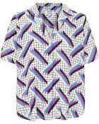 Chemise Claire Imprimée 4 Bandes blanc/multicolore