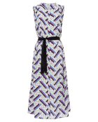 Robe Naomie Imprimée 4 Bandes blanc/multicolore