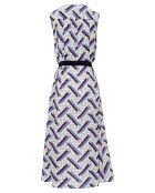 Robe Naomie Imprimée 4 Bandes blanc/multicolore