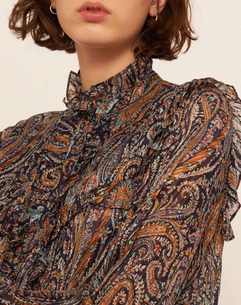 Robe Chemise Elvis bleu marine