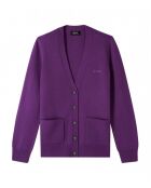 Cardigan 100% Laine Louisa Mérinos violet