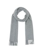 Echarpe 100% Laine Ambroise Brodée gris chiné