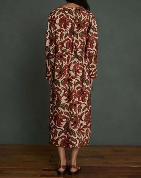 Agnès Terrakotta-Kleid aus Baumwolle