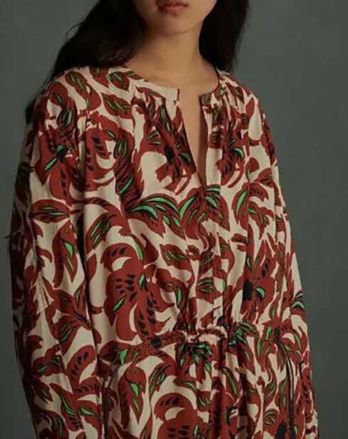 Robe Agnès Popeline de Coton terracotta