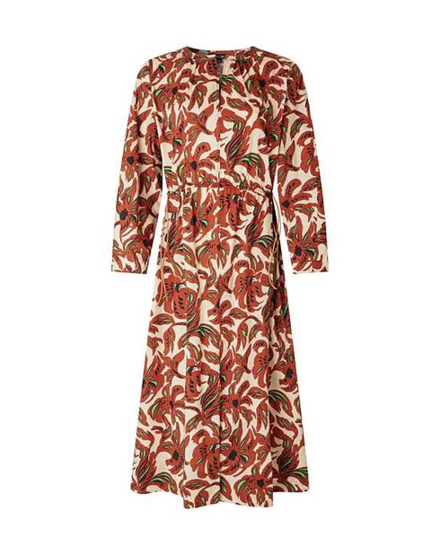 Agnès Terrakotta-Kleid aus Baumwolle