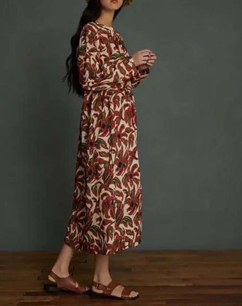Robe Agnès Popeline de Coton terracotta
