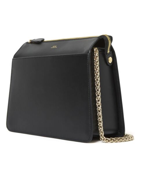 Sac en Cuir lisse New Ella noir
