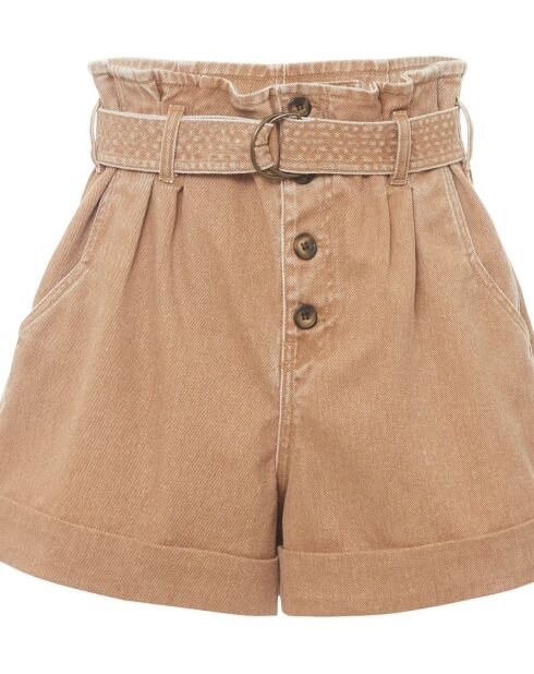 Short Jack Toile Enduite beige rosé