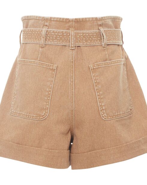 Short Jack Toile Enduite beige rosé