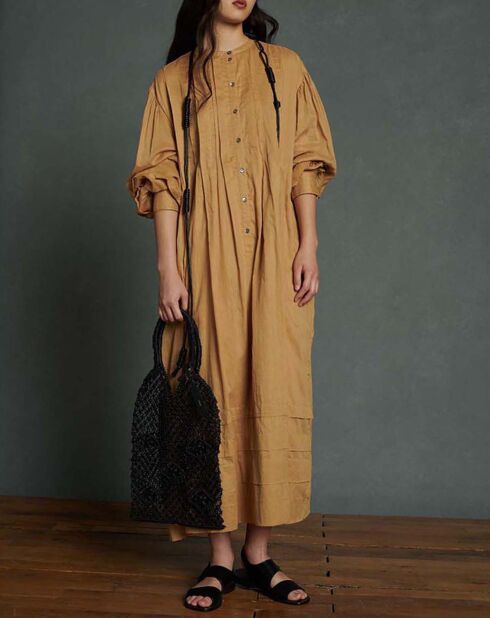 Robe Amélie Voile de Coton camel