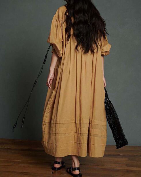 Robe Amélie Voile de Coton camel