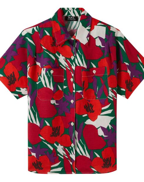Chemise Zoé Imprimée rouge