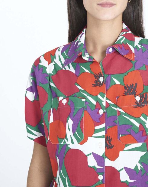 Chemise Zoé Imprimée rouge