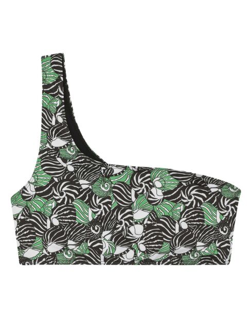 Haut de Maillot Lino Coquillages Matières Recyclées vert prairie