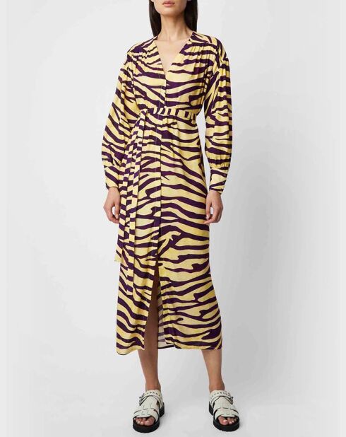Robe Julian Zebra jaune