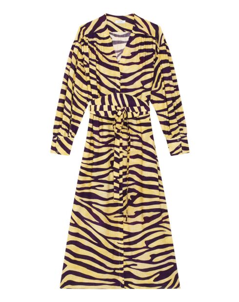 Robe Julian Zebra jaune