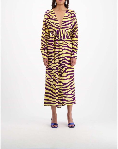 Robe Julian Zebra jaune