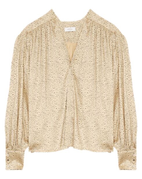 Jim Grimaldi beigefarbene Bluse